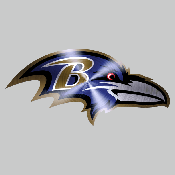 Baltimore Ravens Stainless steel logo iron on paper